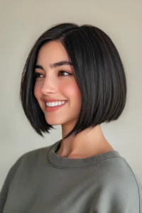 1. classic blunt bob in jet black blunt bob haircuts