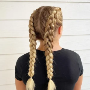 10. buttery blonde dutch braids with extra fullness double dutch braids (2)