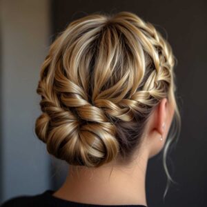 12. waterfall braid updo