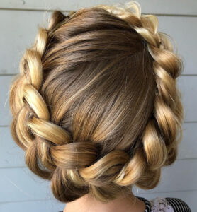 2. golden blonde crown braid crown braid hairstyles