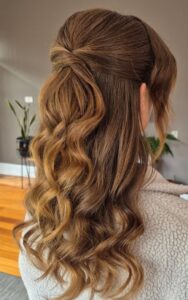 15 Date Night Hairstyles Under 10 Minutes casual soft half up twist with cascading waves