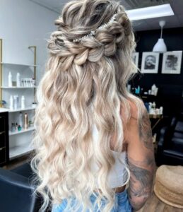 classic half up ponytail