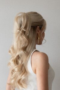half up wedding hair tutorial