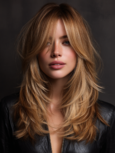 long layers with face framing pieces the classic cascade