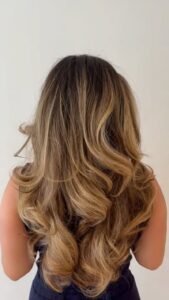 loose waves with a textured finish