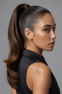 10 Hairstyles That Hide Greasy Hair Perfectly sleek high ponytail 1 683x1024