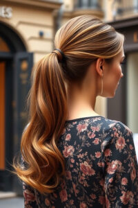 soft waves low ponytail