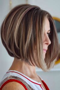 angled bob haircut without bangs 50 year old hairstyle