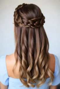 braided crown half up half down (2)