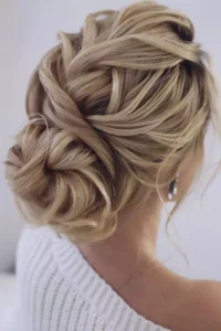 chignon hairstyles blonde braided