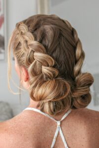 double dutch braid mini buns 2