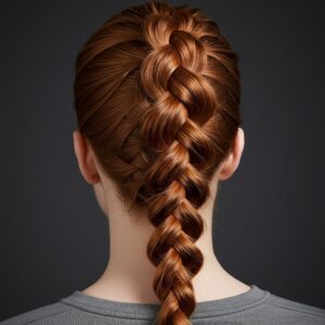elegant dutch braid closeup