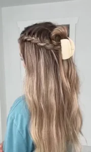 half up half down hairstyles french braid