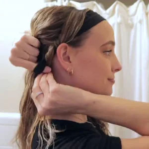 how to easily get beautiful heatless headband curls overnight