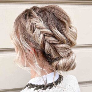 loose halo braids