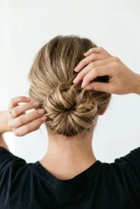 loosening bun texture pull
