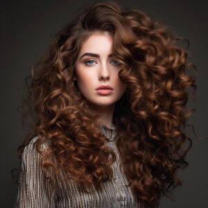 of voluminous curls ai generated free photo