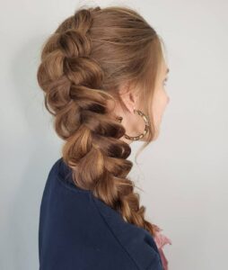 side braided french braid