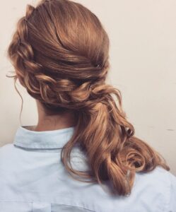 side swept dutch braid