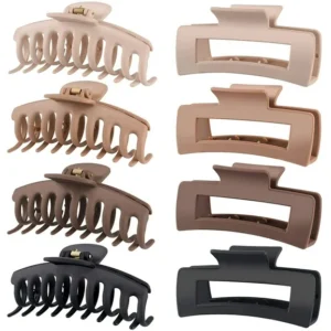 grid of trending hair clips and claw clips