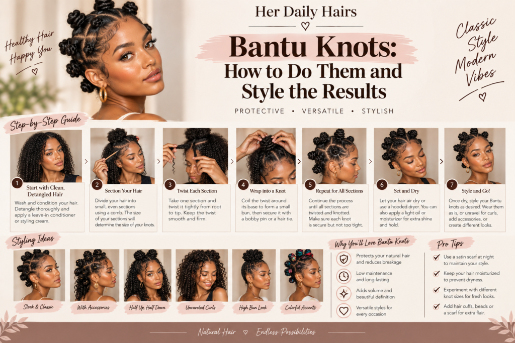 bantu knots how to do them and style the results