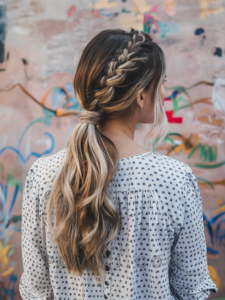 boho braided ponytail