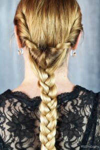 braided low ponytail