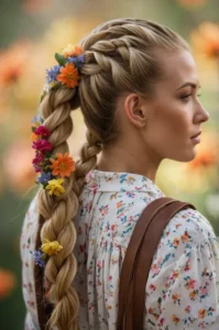 braided wrap ponytail