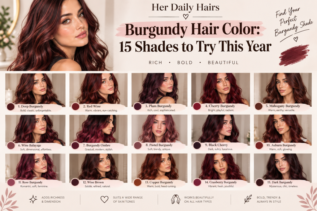 burgundy hair color 15 shades to try this year