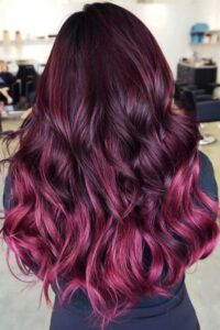 burgundy ombre