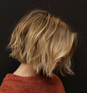 chin length bob with waves