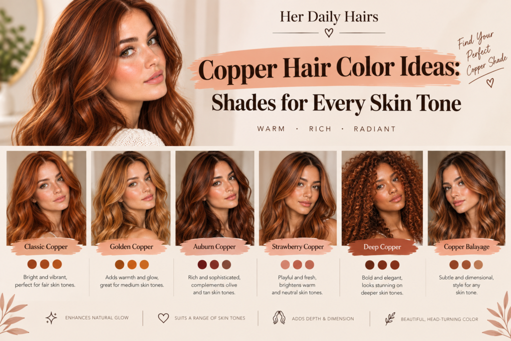 copper hair color ideas shades for every skin tone