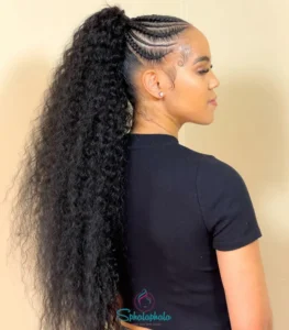 cornrow to ponytail