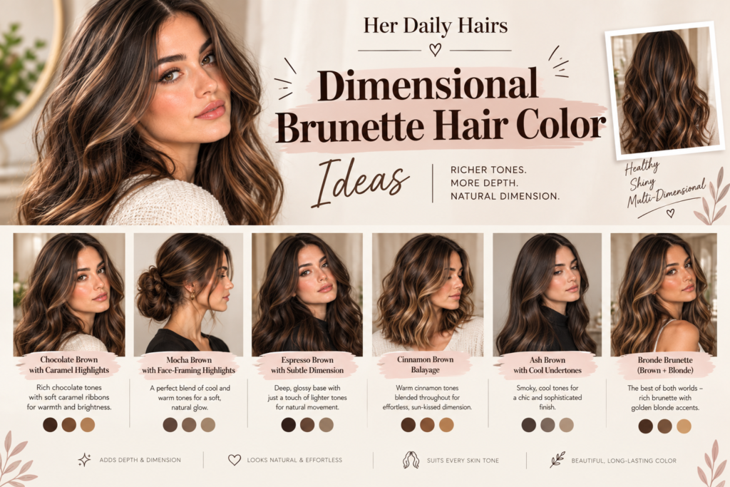 dimensional brunette hair color ideas