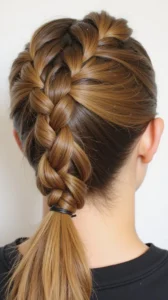dutch braided ponytail