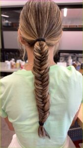 fishtail braided ponytail