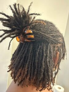 half up starter locs