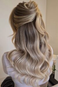 half up style with volume