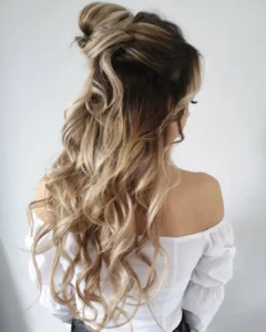 half up top knot