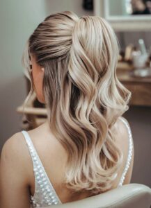 half up volumizing ponytail