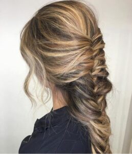 herringbone braid ponytail