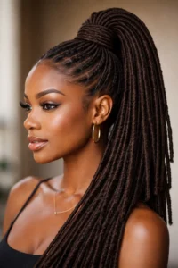 high loc ponytail