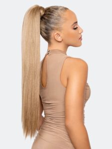 high ponytail with extensions