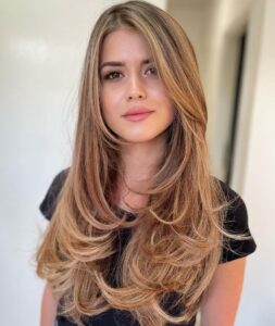 long layers starting at the chin