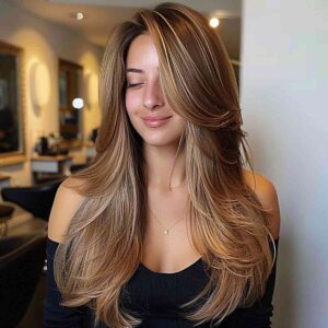 long, straight hair