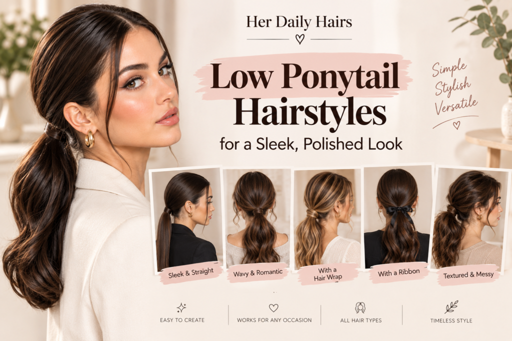 low ponytail hairstyles for a sleek, polished look