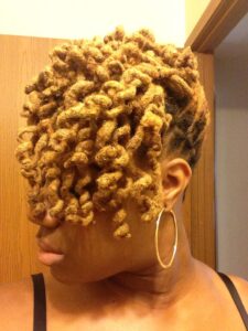 pipe cleaner curls on locs