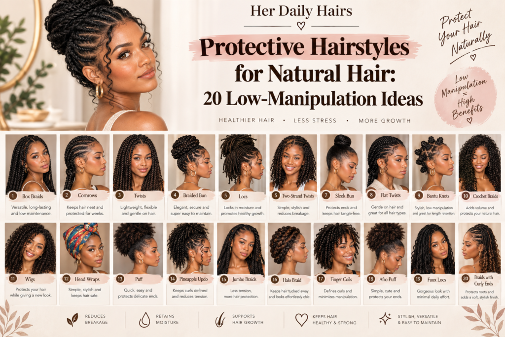 protective hairstyles for natural hair 20 low manipulation ideas