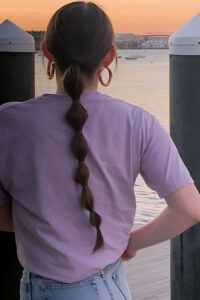 repeat down the ponytail