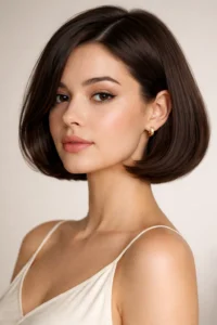 rounded bob with curved ends